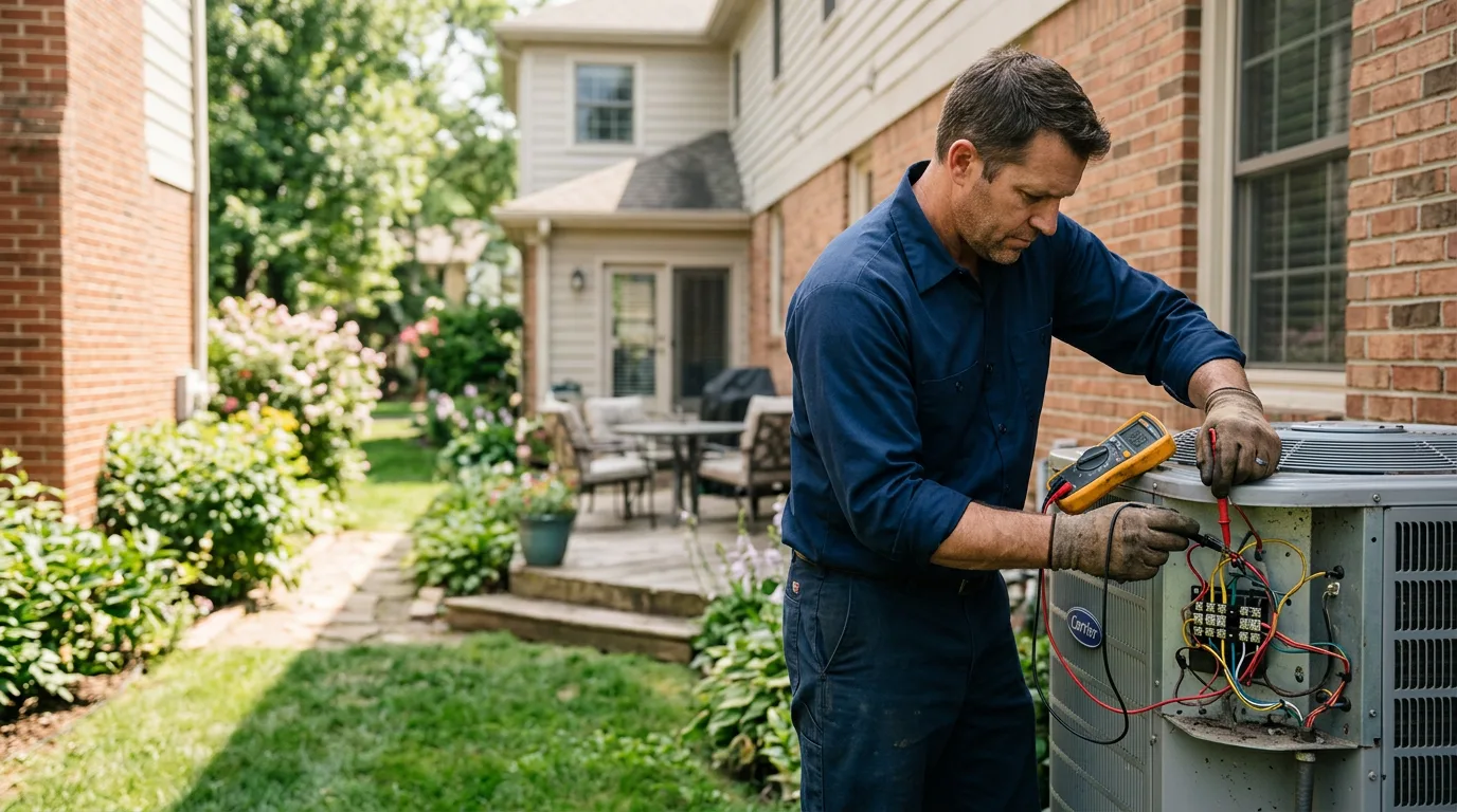 HVAC technician working near Waukau, WI